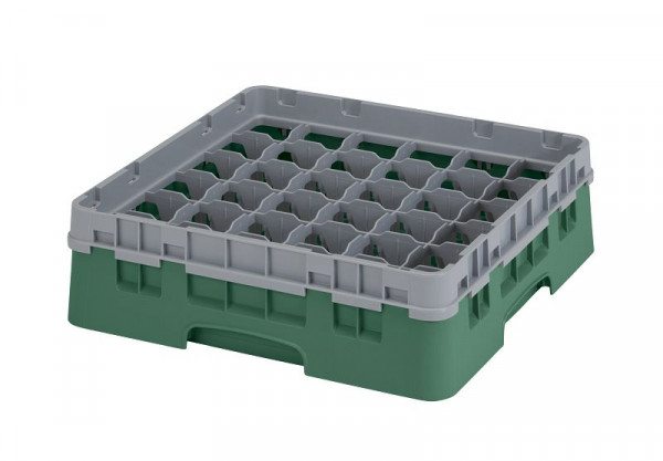 Panier de lavage Cambro 36 compartiments Camrack®, vert bouteille, 9 cm, paquet de 5, 36S318119