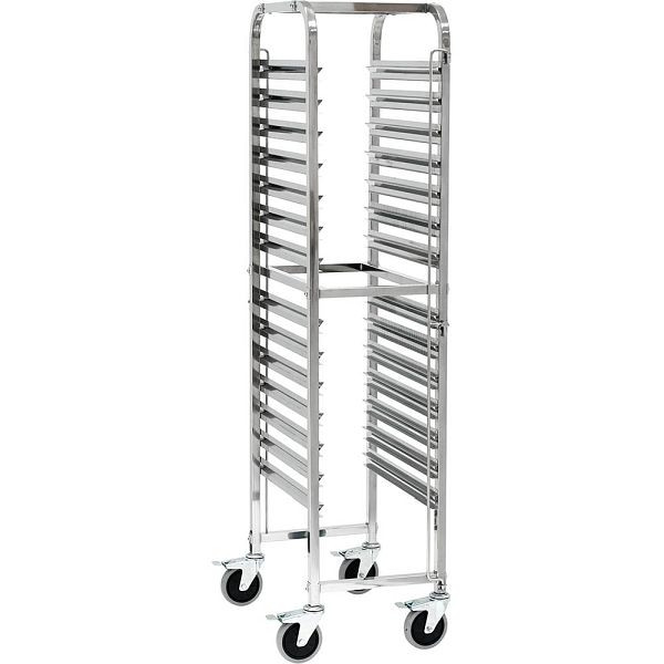 Chariot à plateaux Stalgast en acier inoxydable, adapté pour 14 x GN 1/1, 380 x 550 x 1735 mm (LxPxH), LT0706011