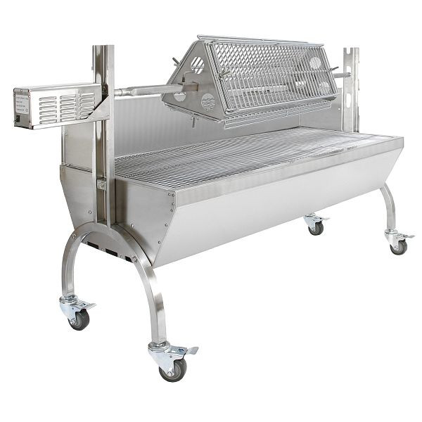 KuKoo Chariot à grillades avec rôtissoire, grill de boucherie, grill au charbon de bois, grill pour cochon de lait, rôti de porc, 20034