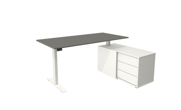 Kerkmann poste de travail complet Move 1, blanc/graphite, 10216212