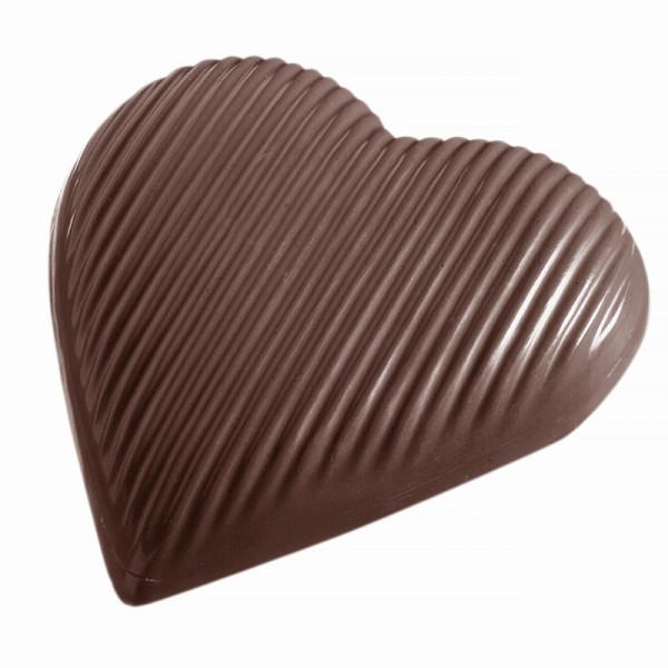 Moule à chocolat Schneider - coeur rayé, 275 x 175 x 24 mm / 145 x 126 x 20 mm, 300 g, 1 x 2 pièces, 422122