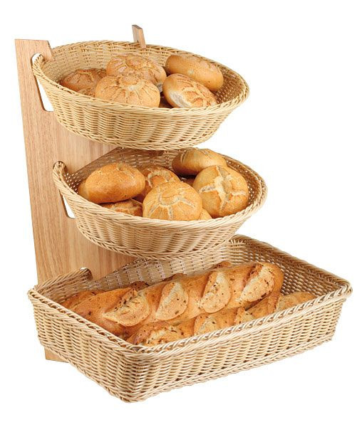 Structure de buffet APS, 3 niveaux, 59 x 30,5, hauteur : 59 cm, bois, pliable, polyvalent, adapté aux paniers ronds, 33232