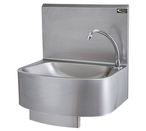 Lave-mains SOFINOR monobloc avec commande standard au genou, LMAM