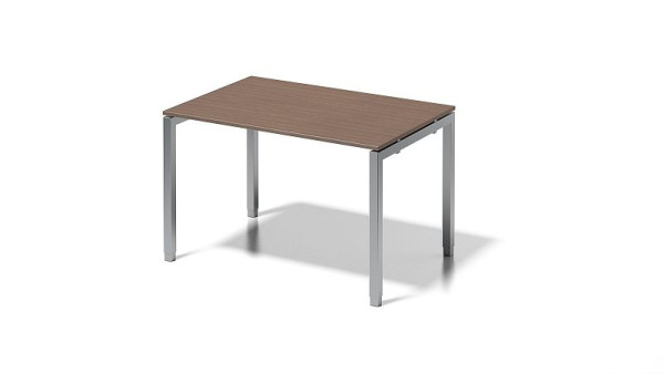 Bureau Bisley Cito, structure en U réglable en hauteur 650-850 mm, H 19 x L 1200 x P 800 mm, noyer/argent, DUH1208WN355