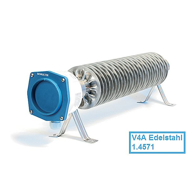 Schultze RiRo u 1000 V4A Chauffage universel à tubes à ailettes, 1000 W 230/400 V, acier inoxydable 1.4571, IP66/67, U 1000EA4