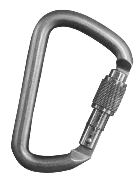 Mousqueton Funcke FSK3, mousqueton à vis en acier, largeur d'ouverture : 24 mm, forme D, 70020131