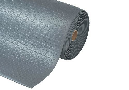 Tapis anti-fatigue DENIOS BS 9 K, PVC, gris, largeur 91 cm, vendu au mètre, 247-763