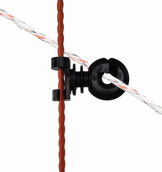 Isolateur à double clip Gallagher pour poteau ovale en acier à ressort, paquet de 10, 010752