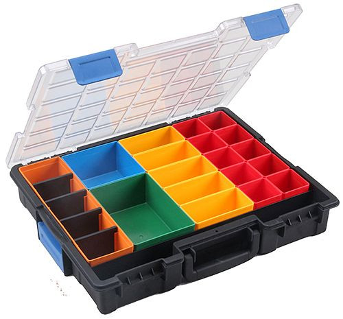 Bedrunka+Hirth Flex-Box plastique 21-25 compartiments, dimensions en mm (LxPxH) : 440 x 355 x 76, 04.KK454210