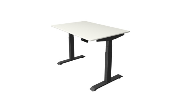 Table assis/debout Kerkmann Move 4, L 1200 x P 800 mm, réglable en hauteur électriquement de 640 à 1290 mm, blanc, 10080410