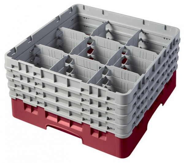 Panier de lavage Cambro 9 compartiments Camrack®, canneberges 21,5 cm, lot de 2, 9S800416