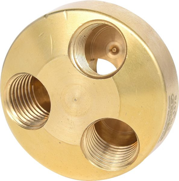 KS Tools Distributeur d'air comprimé 3 voies 1/4" en laiton, 41 mm, 515.3375