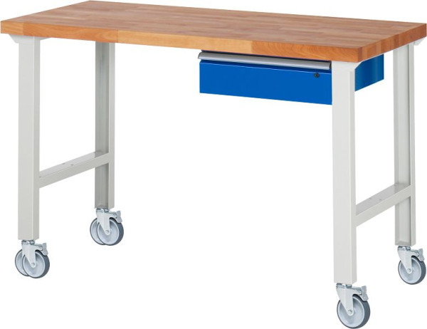 Etabli mobile RAU 7001A1, 1500x700x1000mm, 4 roulettes pivotantes, 05-7001A1-157B4S4.11