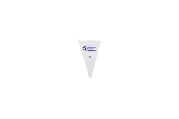 Poche à douille Schneider, 1-28 cm, "Premium" en bleu, collée, 350251