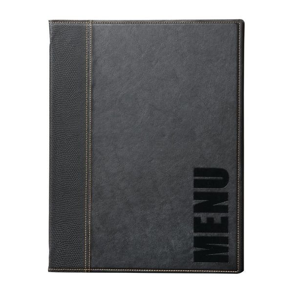 Dossier de menu Securit noir A5, H714