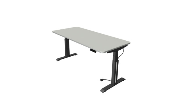 Kerkmann Move Professional table assis/debout, L 1800 x P 800 mm, réglable en hauteur électriquement de 640 à 1290 mm, gris clair, 10070711