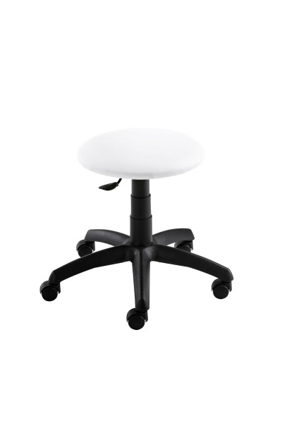 Tabouret Mayer Sitzmöbel , structure noire, siège rembourré, blanc polaire, 1282S_30582