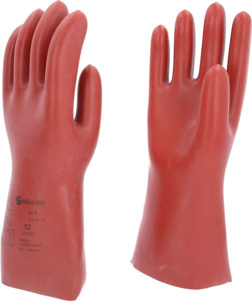 KS Tools Gant de protection pour électricien avec protection mécanique, taille 12, classe 0, rouge, 117.0071