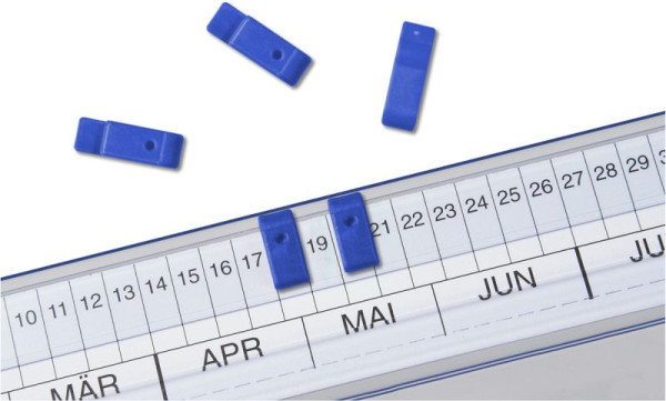 Connecteur de signalisation Eichner pour la série VISIMAP, bleu, UE : 100 pièces, 9035-00202