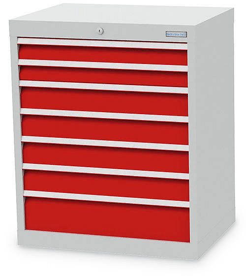 Armoire à tiroirs Bedrunka+Hirth, R 24-16, nombre de tiroirs : 7, dimensions en mm (LxPxH) : 680 x 500 x 819, capacité de charge du(des) tiroir(s) en kg : 50, 68.24100