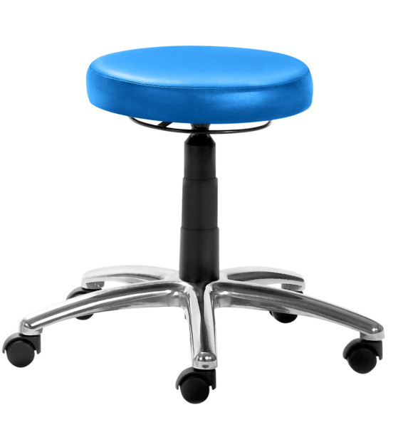 Mayer Sitzmöbel , cadre noir, assise en plaque rembourrée, bleu caraïbe, 1256_S_RI_30565