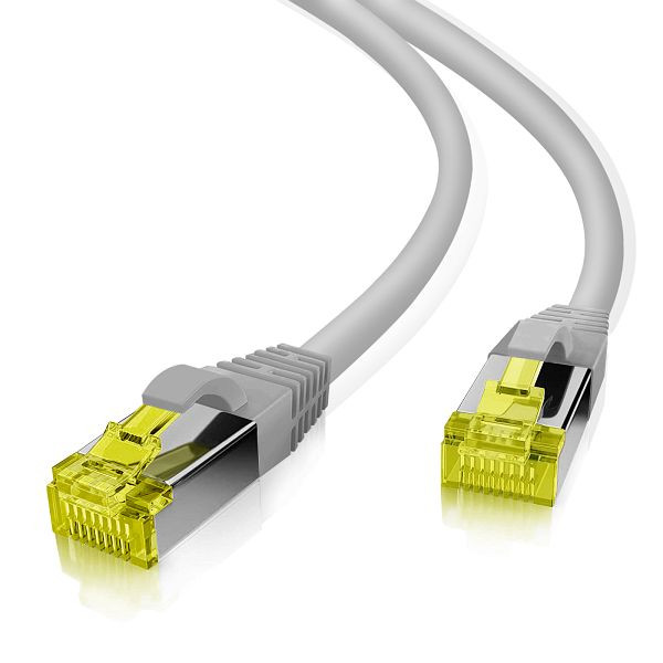 Câble patch Helos S/FTP Cat 6a gris 3,0m, 118068
