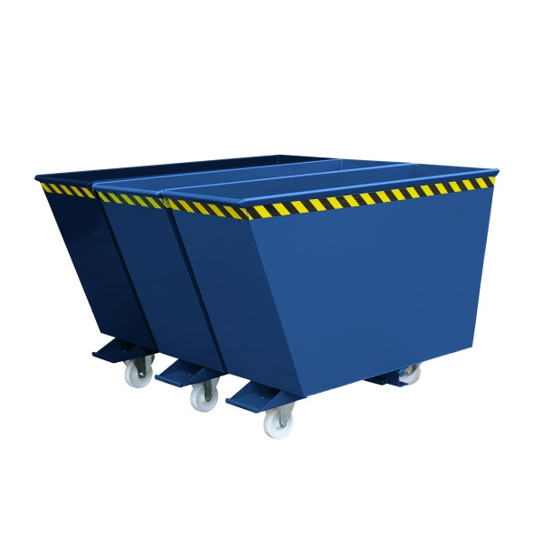 Système de tri de conteneurs basculants industriels Eichinger 2en1 ou "3en1", 3x600 litres, bleu gentiane, 20250100000097