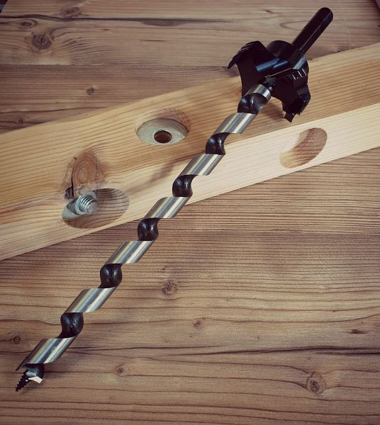 Ensemble combi vis sans fin / enfichable Famag, foret Ø 14, 16, 18 mm avec fraise Ø 40, 50, 60 mm, exécution: GL 460 mm, 1411.400.00