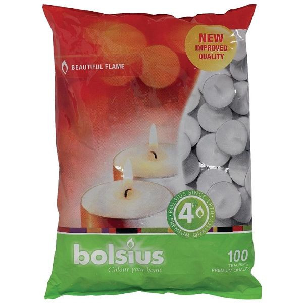 Bougies chauffe-plat Bolsius 4 heures, UE : 100 pièces, P950