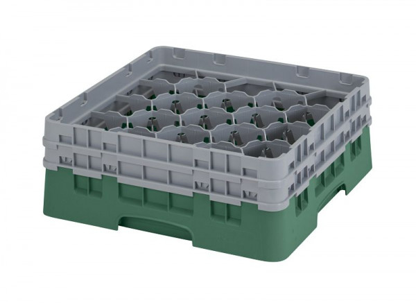 Panier de lavage Cambro 20 compartiments Camrack® 13,3 cm vert bouteille, paquet de 4, 20S434119