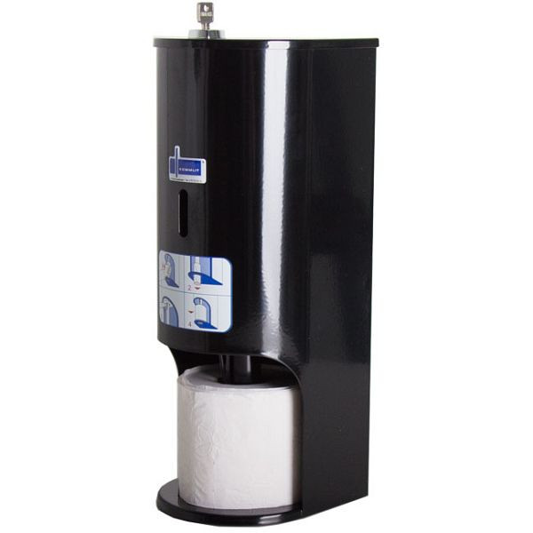 KEMMLIT distributeur de papier toilette pour 3 rouleaux, noir, 205.576