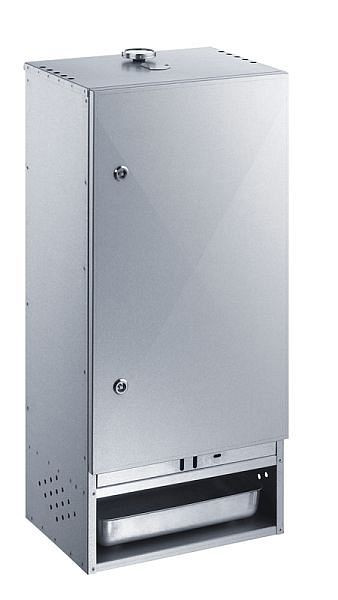 Fumoir Peetz en tôle d'acier aluminisée avec porte, HxLxP: 85cm x 39cm x 28cm, 630015