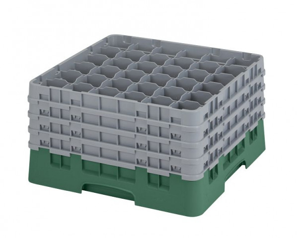 Panier de lavage Cambro 36 compartiments Camrack®, 23,8 cm, vert bouteille, paquet de 2, 36S900119