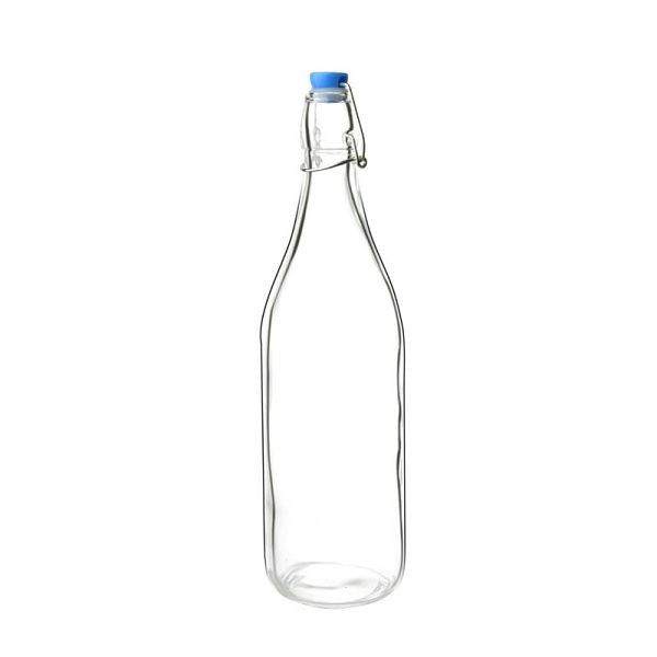 Bouteilles en verre OLYMPIA avec couvercle pivotant 1L, UE: 6 pièces, GG930
