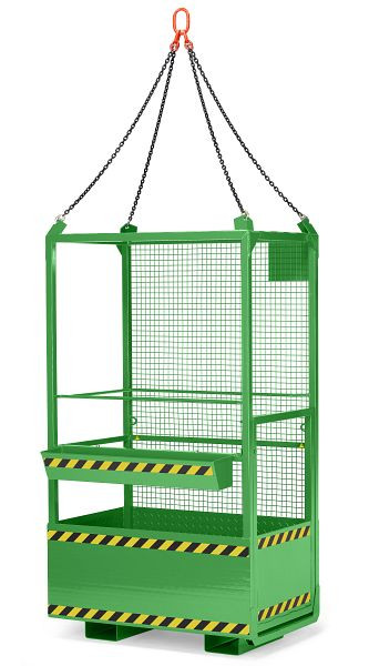 Nacelle de travail RR Industrietechnik, grutable RAK, RAL 6018 jaune-vert, 120000100