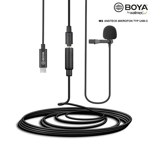 Walimex pro Boya M3 microphone à pince type USB-C, 22919