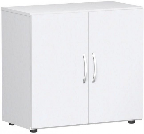 armoire à portes battantes geramöbel avec pieds, amortisseur de porte inclus, non verrouillable, 800x420x752, blanc/blanc, S-382100-WW