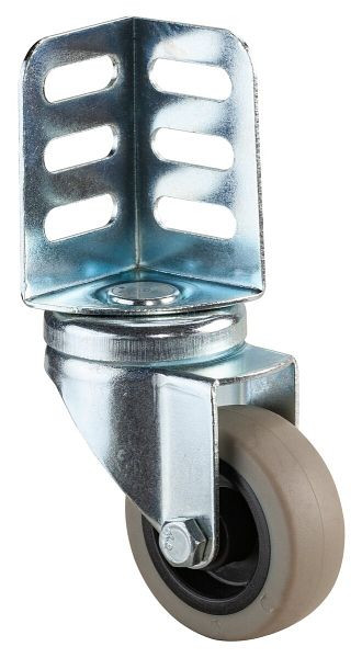 Galet d'angle BS rollers, roue TPR, palier lisse avec cornière, lot de 8, F26.050.SO