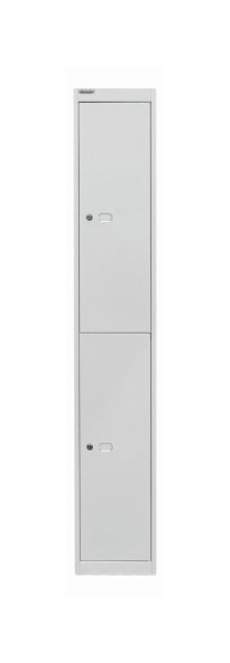 Armoire de bureau Bisley, 1 compartiment, 2 compartiments, gris clair, CLK122645