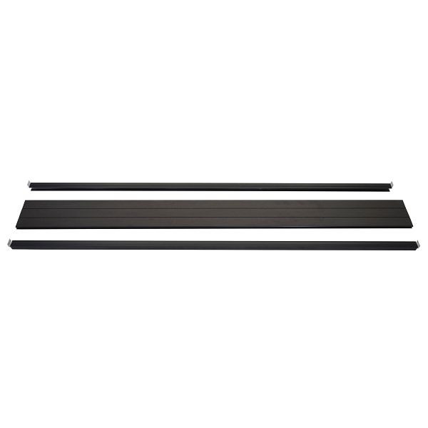 Ensemble d'extrémité Mendler pour brise-vue WPC Sarthe, profil d'extrémité coupe-vent, poteau WPC, 180cm, anthracite, 76257