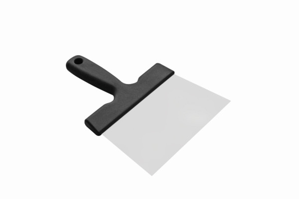 Spatule Schneider en acier inoxydable extra stable, 180 mm, manche en plastique noir, rivetée, 200710