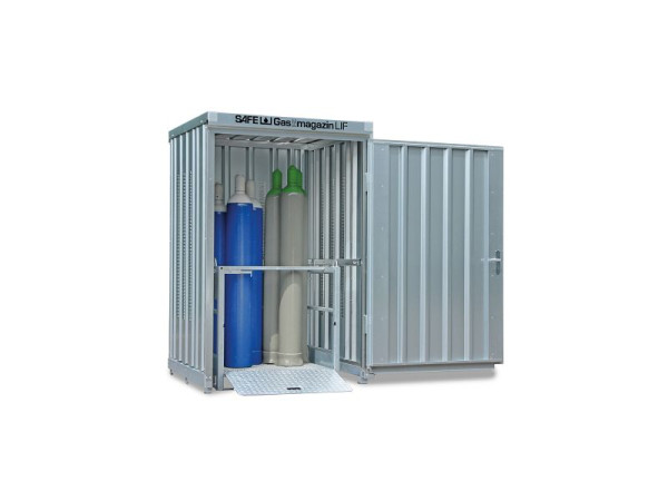 Chargeur à gaz SÄBU SAFE 125 LIF, galvanisé, assemblé, sans socle, 1420 x 1490 x 2250 mm