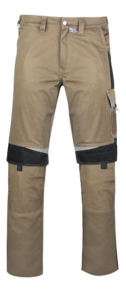 Pantalon PKA Bestwork New, 250 g/m², kaki/noir, taille : 50, UE : 5 pièces, BWBH-KH-050
