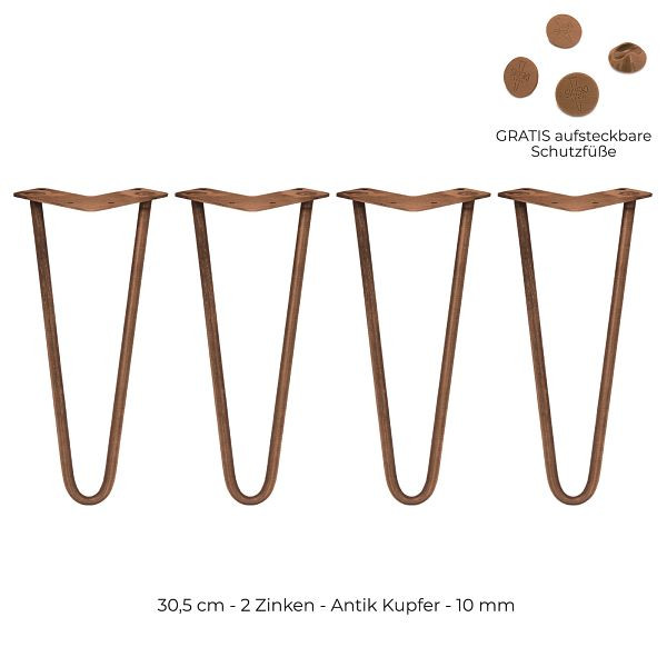 Monster 4 x Pieds en épingle à cheveux 30,5 cm 2 entretoises, 26509
