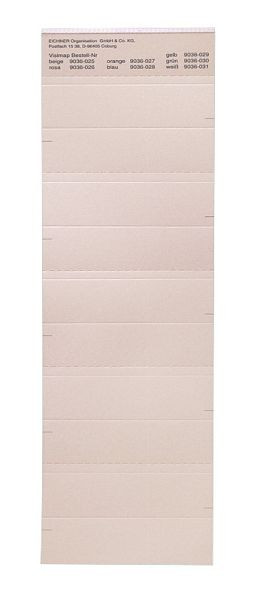 Étiquette Eichner pour la série VISIMAP, beige, UE : 250 pièces, 9036-00025