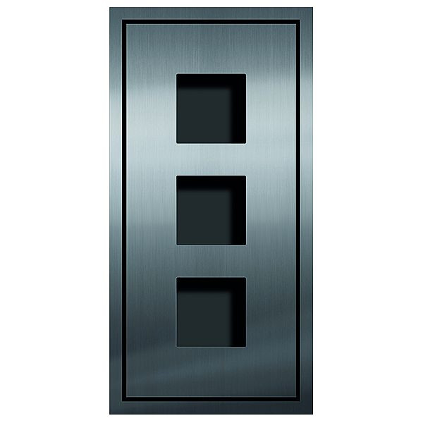Kit d'encastrement TCS composé d'une face avant affleurante et d'un boîtier d'encastrement pour la série AMI, pour 3 modules AMI, 1 colonne, ZAU2063-0030