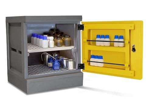 Armoire climatique DENIOS PolyStore-Mini, plastique, L 60 cm, 2 grilles, type PS 611.2