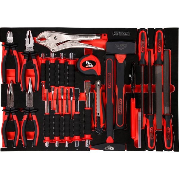 KS Tools PERFORMANCEplus jeu d'outils, 33 pièces, pinces, marteau et burin, 811.0033