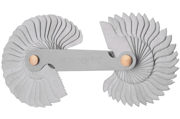 Gabarit de filetage GSR 58 feuilles métrique DIN 13 et pouces Whitworth, pas de filetage de tuyau 0,25 - 6,0 mm / 4 - 62" / 8 - 28", 05001040