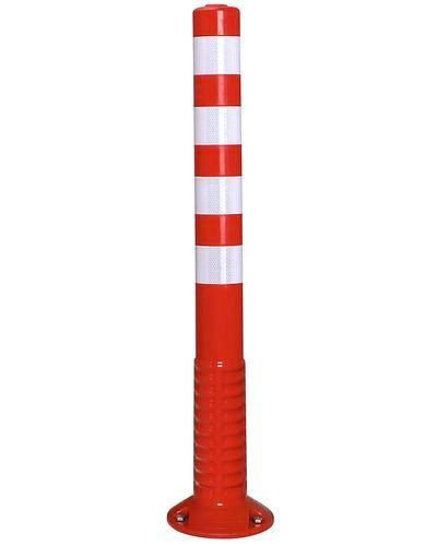 Cylindre de guidage DENIOS ComeBack, à montage automatique, avec 4 bandes blanches, hauteur 1000 mm, 240-904